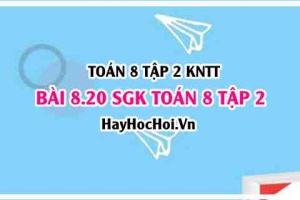 Bài 8.20 SGK Toán 8 tập 2 Kết nối tri thức